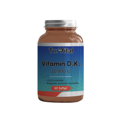 Turvital Vitamin D3K2 10000 IU Витамин D3K2 60 капсул
